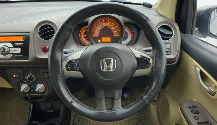 2013 Honda Brio V MT, Petrol, Manual, 1,12,418 km, Steering Wheel Close Up