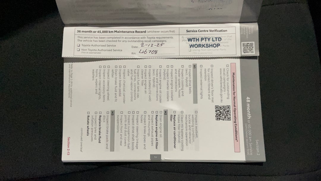 2022 Toyota Camry Ascent, Automatic, 52158 km, Service History