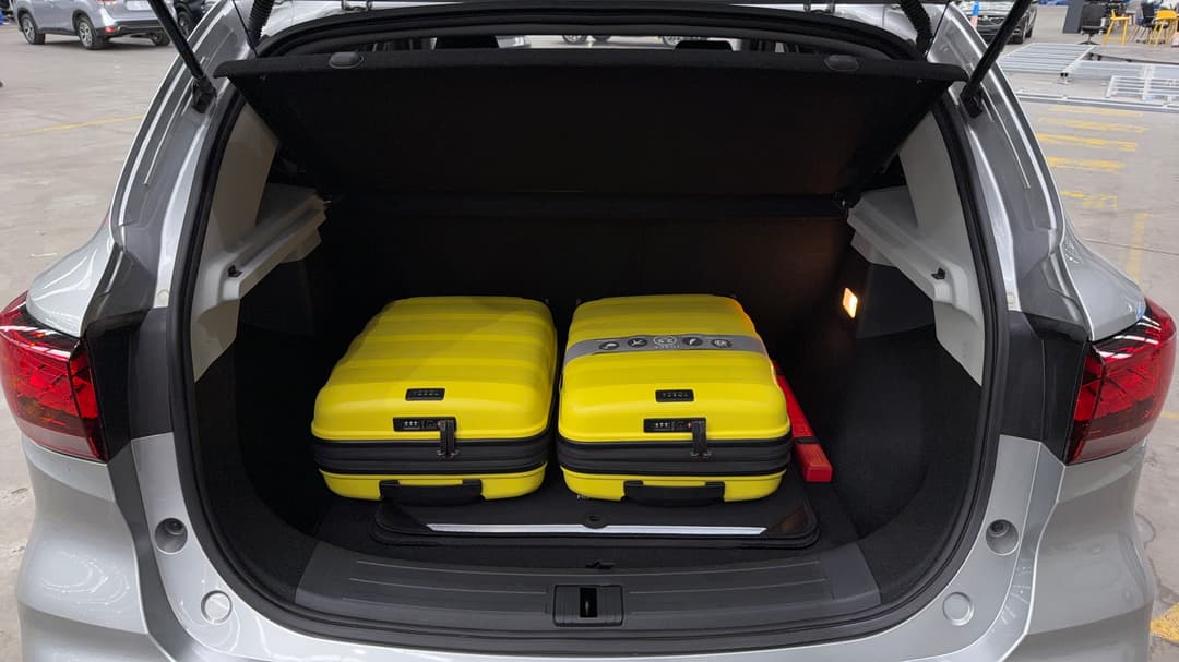 2023 MG Zst Excite, Automatic, 9960 km, Boot Inside View with Luggage