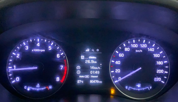 2017 Hyundai Elite i20 ASTA 1.2 (O), Petrol, Manual, 80,478 km, Odometer Image