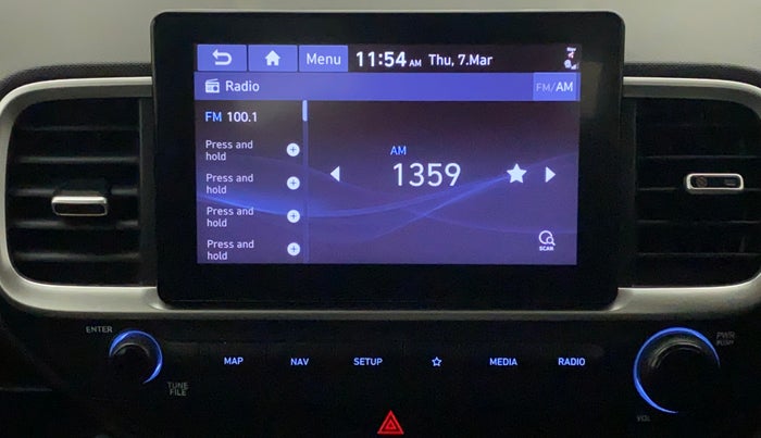 2021 Hyundai VENUE SX 1.0 (O) TURBO, Petrol, Manual, 10,109 km, Infotainment System