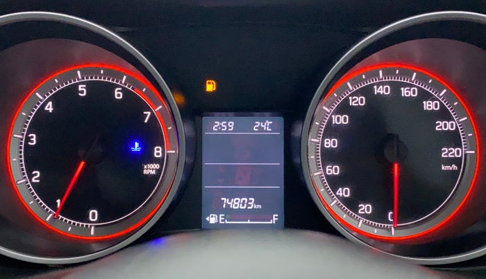 2018 Maruti Swift ZXI PLUS, Petrol, Manual, 74,803 km, Odometer Image