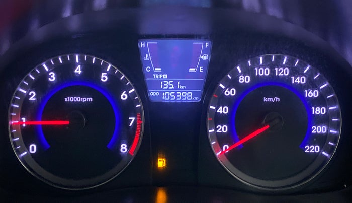 2014 Hyundai Verna FLUIDIC 1.4 VTVT CX, CNG, Manual, 1,05,666 km, Odometer Image