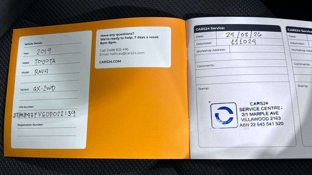 2019 Toyota RAV4 Gx (2WD), Automatic, 111024 km, Service History