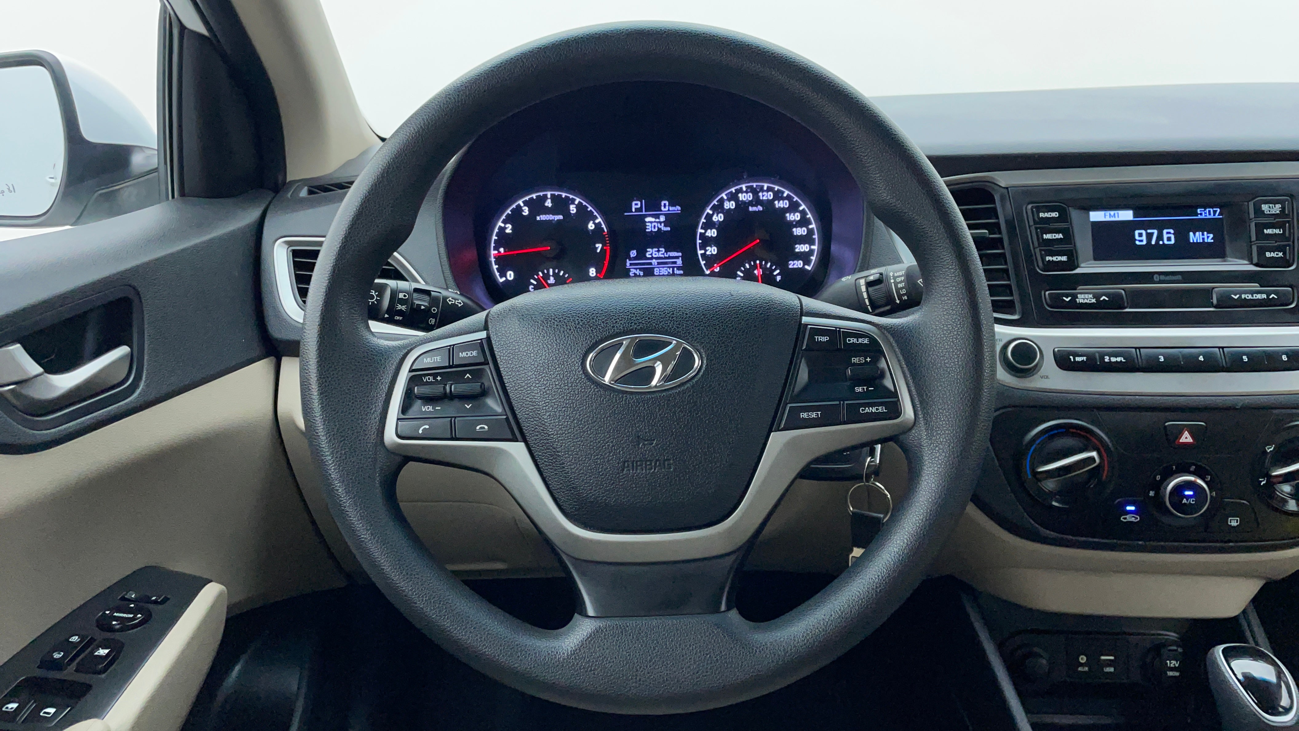 Hyundai Accent-Steering Wheel Close-up