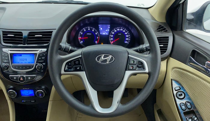 2014 Hyundai Verna FLUIDIC 1.6 SX VTVT, Petrol, Manual, 90,264 km, Steering Wheel Close Up