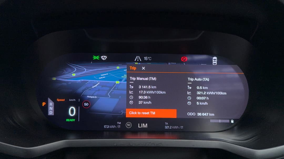 2022 Polestar 2 Std Range Single Motor 69kwh, Automatic, 36647 km, Odometer View