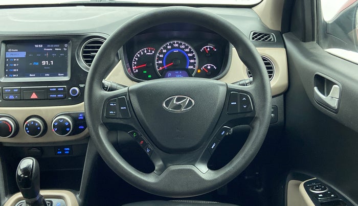 2017 Hyundai Grand i10 SPORTZ (O) 1.2 AT VTVT, Petrol, Automatic, 18,163 km, Steering Wheel Close Up