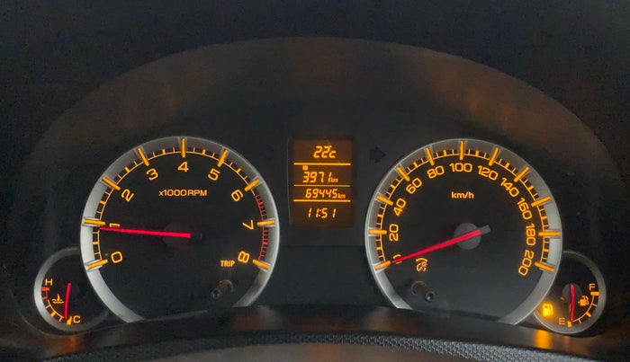 2014 Maruti Swift ZXI, Petrol, Manual, 69,445 km, Odometer Image