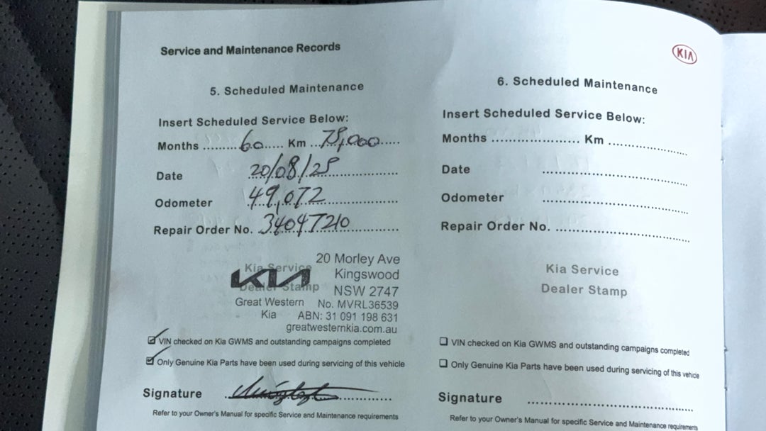 2019 Kia Sorento Gt-line (4x4), Automatic, 52068 km, Service History