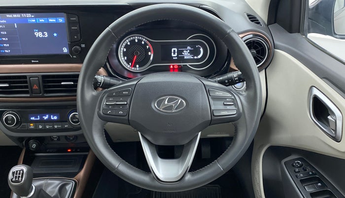 2020 Hyundai AURA SX 1.2 (O), Petrol, Manual, 30,559 km, Steering Wheel Close Up