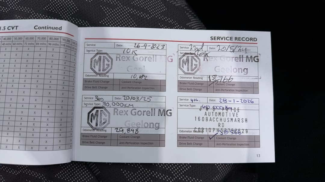 2022 MG Zst Core, Automatic, 45614 km, Service History