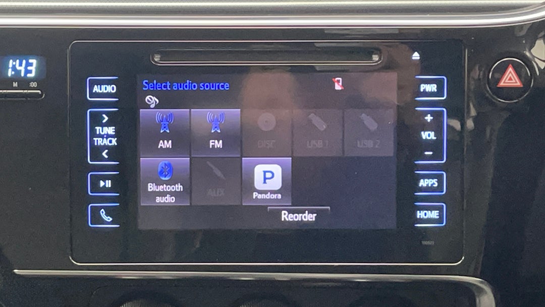 2016 Toyota Corolla Ascent Sport, Manual, 112165 km, Infotainment System