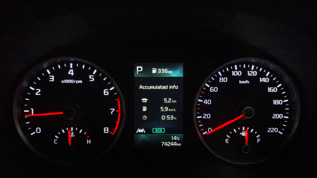 2021 Kia Stonic Gt-line, Automatic, 74244 km, Odometer View