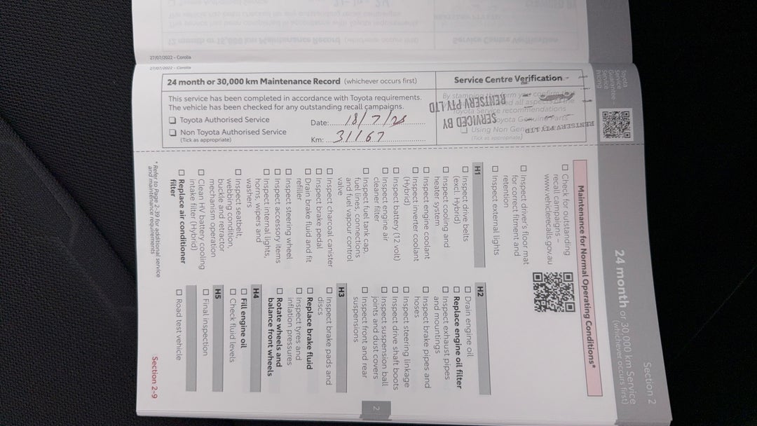 2024 Toyota Corolla Ascent Sport, Automatic, 35293 km, Service History