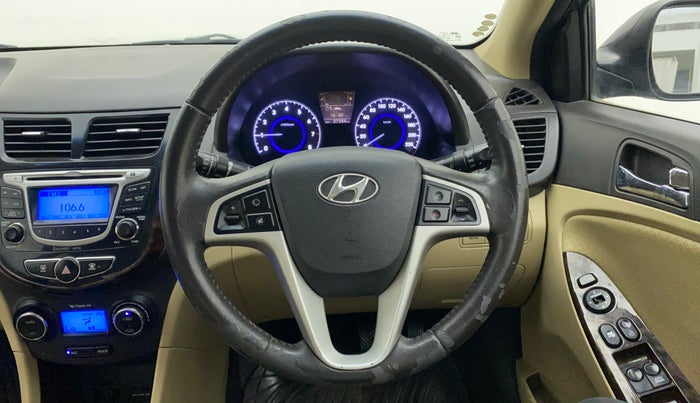 2013 Hyundai Verna FLUIDIC 1.6 VTVT SX OPT, Petrol, Manual, 27,360 km, Steering Wheel Close Up