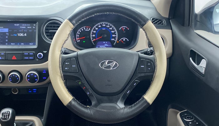2018 Hyundai Grand i10 SPORTZ 1.2 KAPPA VTVT, Petrol, Manual, 19,102 km, Steering Wheel Close Up