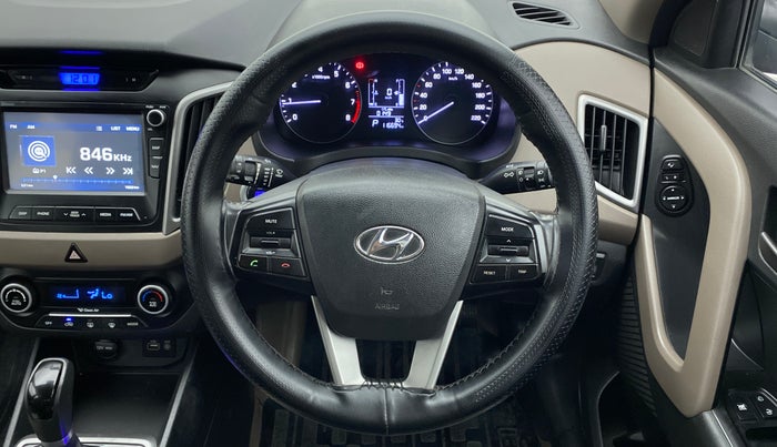 2017 Hyundai Creta SX PLUS AT 1.6 PETROL, Petrol, Automatic, 1,16,844 km, Steering Wheel Close Up