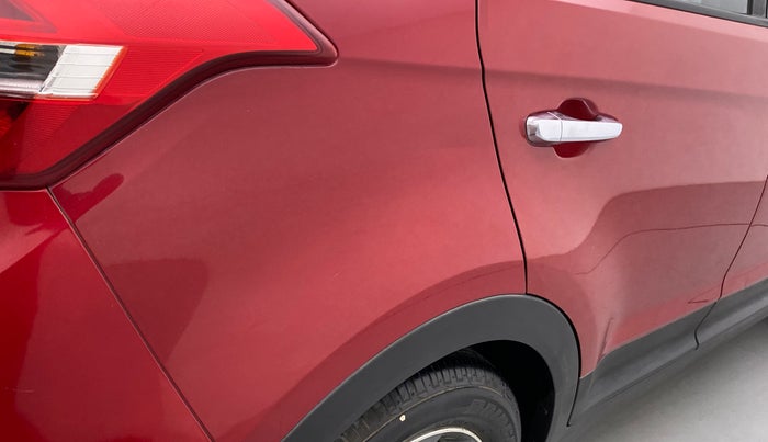 2017 Hyundai Creta SX PLUS AT 1.6 PETROL, Petrol, Automatic, 1,16,844 km, Right quarter panel - Slightly dented