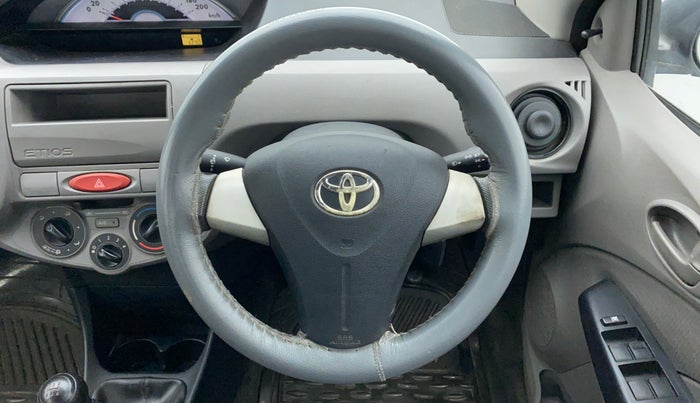 2011 Toyota Etios G SP, Petrol, Manual, Steering Wheel Close Up