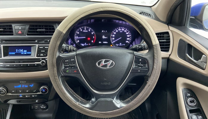 2015 Hyundai Elite i20 ASTA 1.2, Petrol, Manual, 1,15,375 km, Steering Wheel Close Up