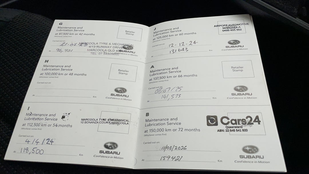 2018 Subaru Outback 2.5i  AWD, Automatic, 159428 km, Service History