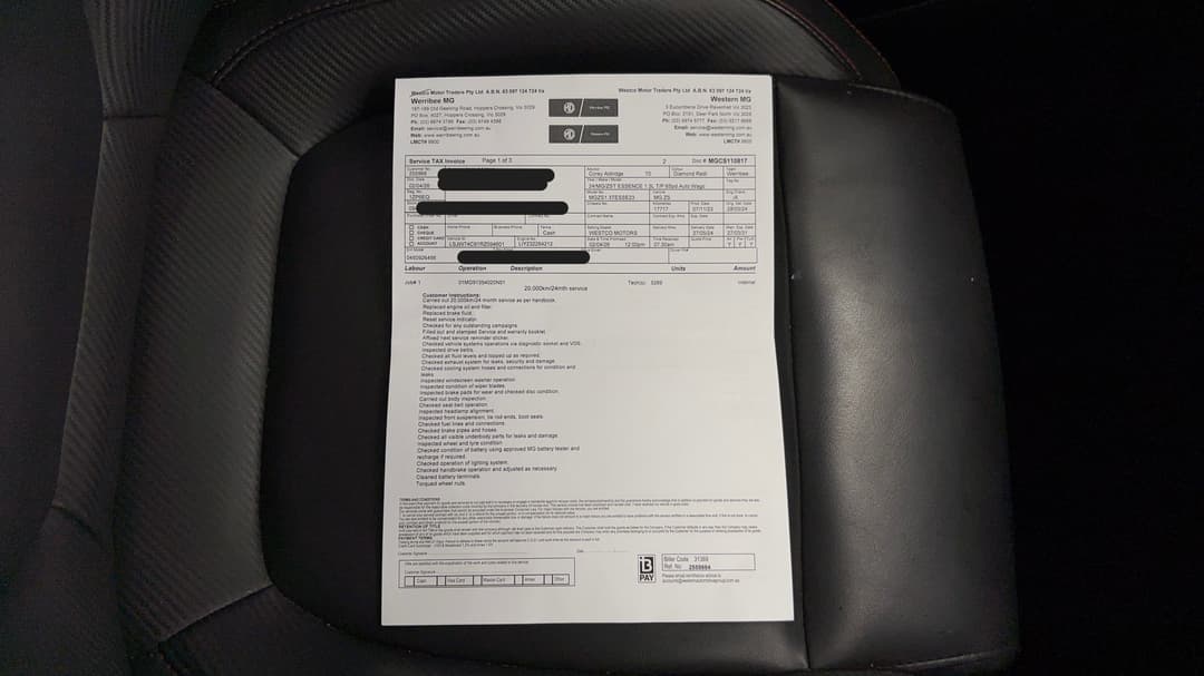 2023 MG Zst Essence, Automatic, 22755 km, Service History