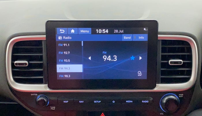 2019 Hyundai VENUE SX PLUS 1.0 TURBO DCT, Petrol, Automatic, 1,17,010 km, Infotainment System