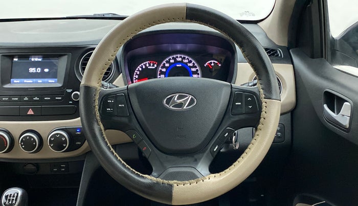 2017 Hyundai Grand i10 SPORTZ 1.2 KAPPA VTVT, Petrol, Manual, 17,119 km, Steering Wheel Close Up