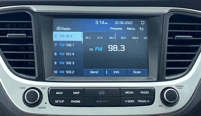 2018 Hyundai Verna 1.6 SX VTVT AT (O), Petrol, Automatic, 25,129 km, Infotainment System