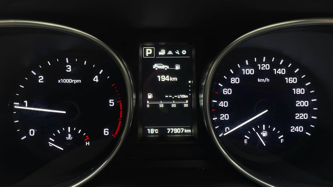 2015 Hyundai Santa Fe Highlander Crdi (4x4), Automatic, 77907 km, Odometer View