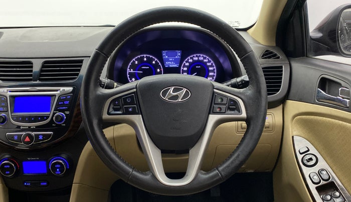 2013 Hyundai Verna FLUIDIC 1.6 CRDI SX OPT, Diesel, Manual, 95,033 km, Steering Wheel Close Up