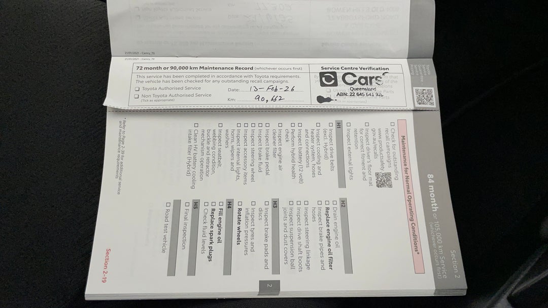 2022 Toyota Camry Ascent, Automatic, 90668 km, Service History