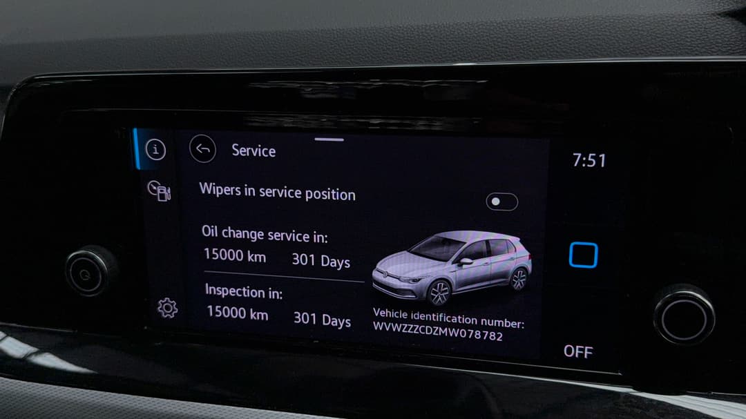 2021 Volkswagen Golf 110tsi, Automatic, 44124 km, Service History