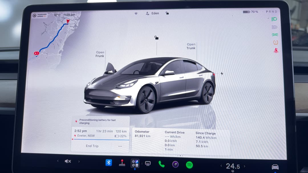 2022 Tesla Model 3 Rear-wheel Drive, Automatic, 81921 km, Infotainment System
