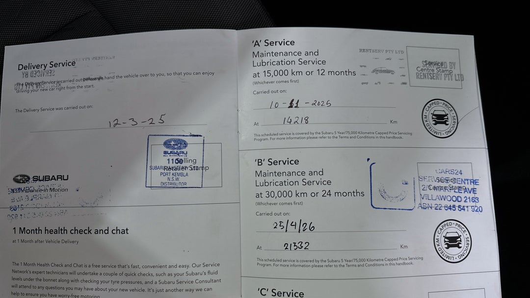 2024 Subaru Crosstrek AWD 2.0l, Automatic, 21532 km, Service History