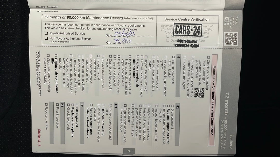 2019 Toyota Corolla Zr Hybrid, Automatic, 76895 km, Service History