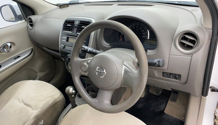 2013 Nissan Micra XV CVT, Petrol, Automatic, 1,21,311 km, Steering wheel - Steering cover is minor torn