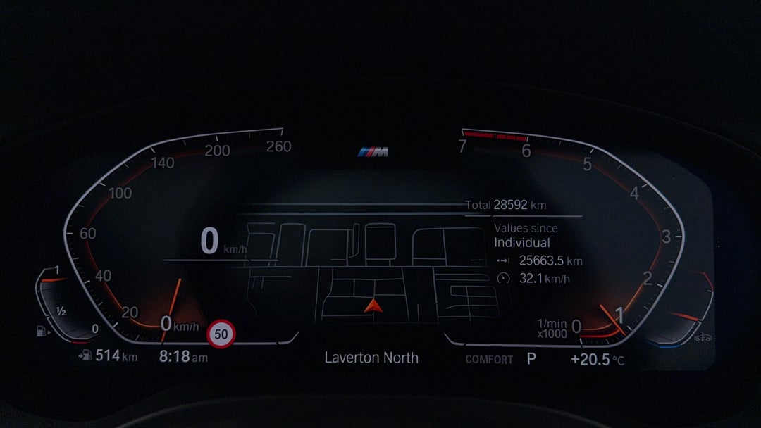 2021 BMW X3 xDrive30i M Sport, Automatic, 28592 km, Odometer View