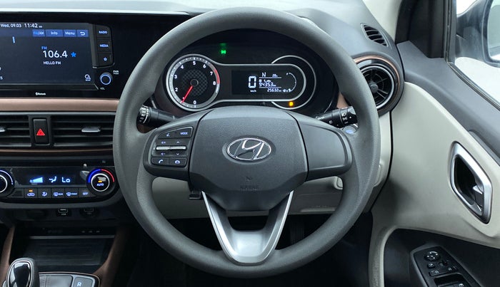 2020 Hyundai AURA SX+ AT, Petrol, Automatic, 25,760 km, Steering Wheel Close Up