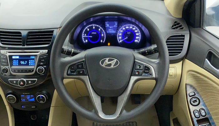 2015 Hyundai Verna FLUIDIC 1.6 CRDI S(O) 4S, Diesel, Manual, 1,01,566 km, Steering Wheel Close Up