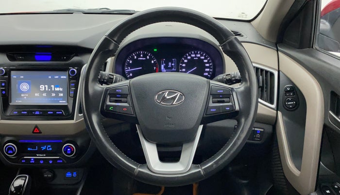 2018 Hyundai Creta SX PLUS AT 1.6 PETROL, Petrol, Automatic, 1,41,787 km, Steering Wheel Close Up