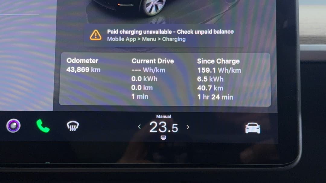 2023 Tesla Model Y Long Range, Automatic, 43869 km, Odometer View