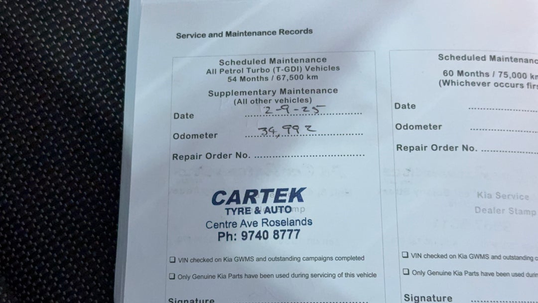 2017 Kia Cerato Sport, Automatic, 37017 km, Service History