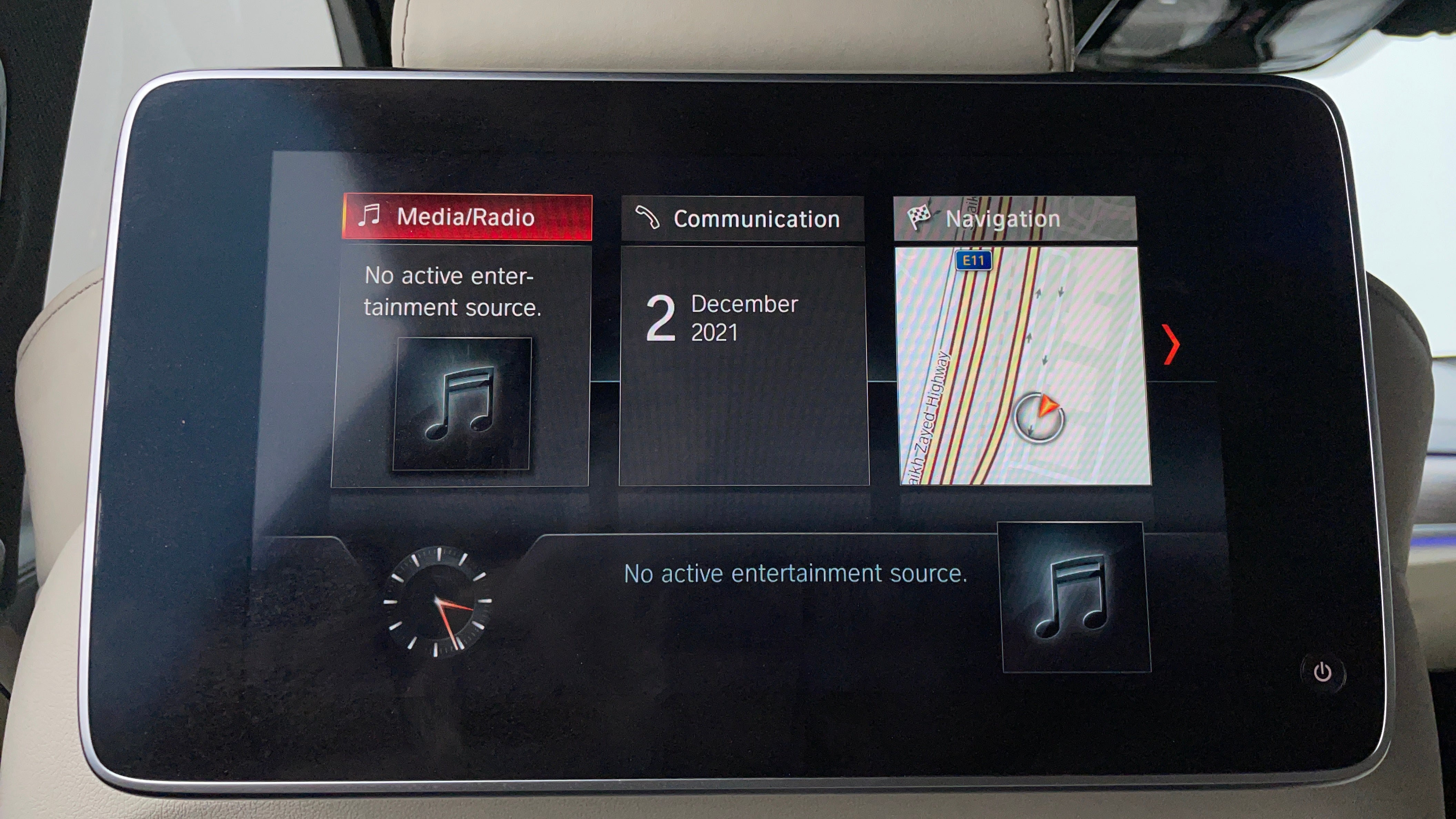 BMW 5 Series-Display Screen For Rear Passengers