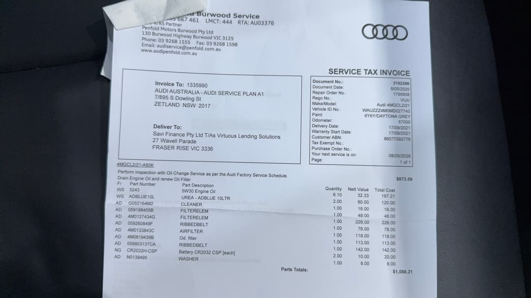 2021 Audi Q7 50 Tdi S Line Quattro Mhev, Automatic, 72564 km, Service History