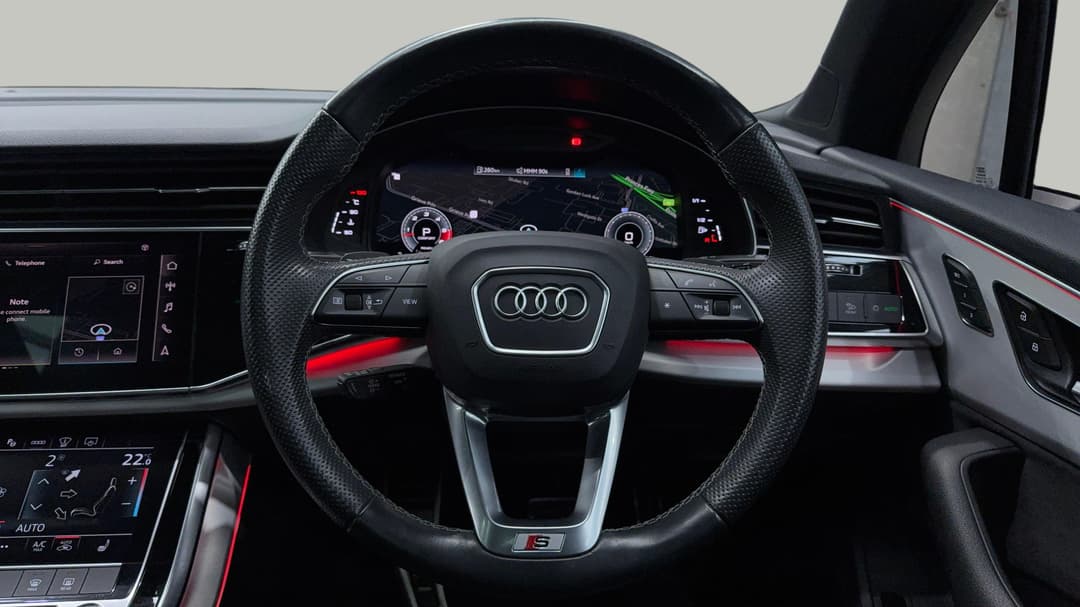 2021 Audi Q7 50 Tdi S Line Quattro Mhev, Automatic, 72564 km, Steering Wheel Close-up