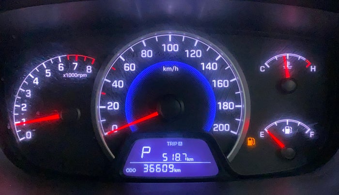 2016 Hyundai Grand i10 MAGNA AT 1.2 KAPPA VTVT, Petrol, Automatic, 36,608 km, Odometer Image