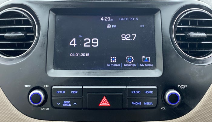 2017 Hyundai Grand i10 SPORTZ (O) AT 1.2 KAPPA VTVT, Petrol, Automatic, 40,570 km, Infotainment System