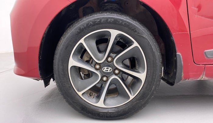 2017 Hyundai Grand i10 SPORTZ (O) AT 1.2 KAPPA VTVT, Petrol, Automatic, 40,570 km, Left Front Wheel